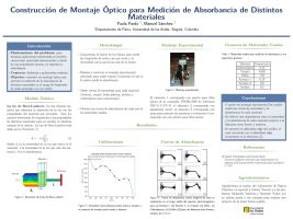 Construcción de Montaje Óptico para Medición de Absorbancia de Distintos Materiales